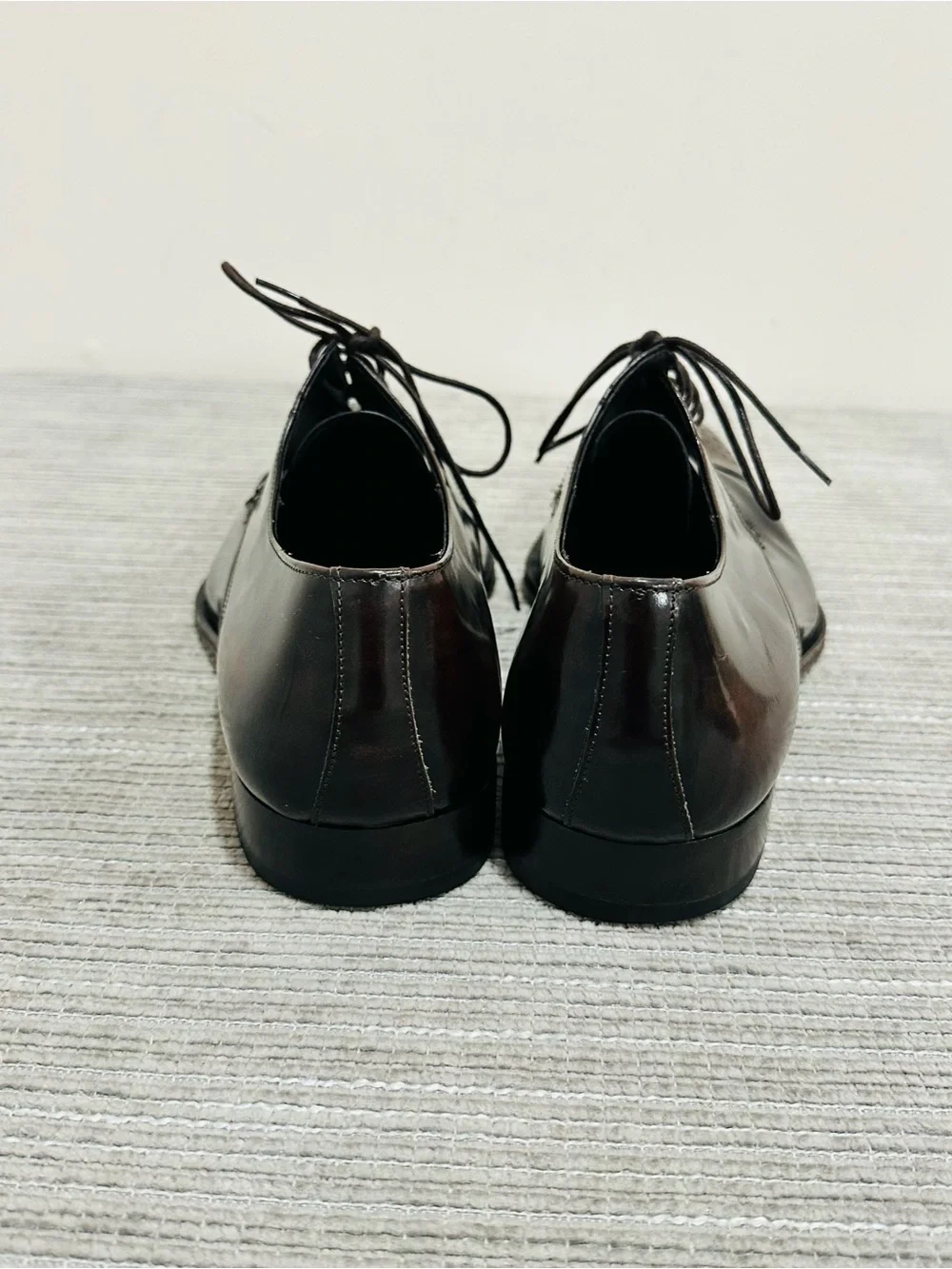 Mezlan Men’s Size 7,5 French Toe Classic Brown Leather Oxford Dress Shoes